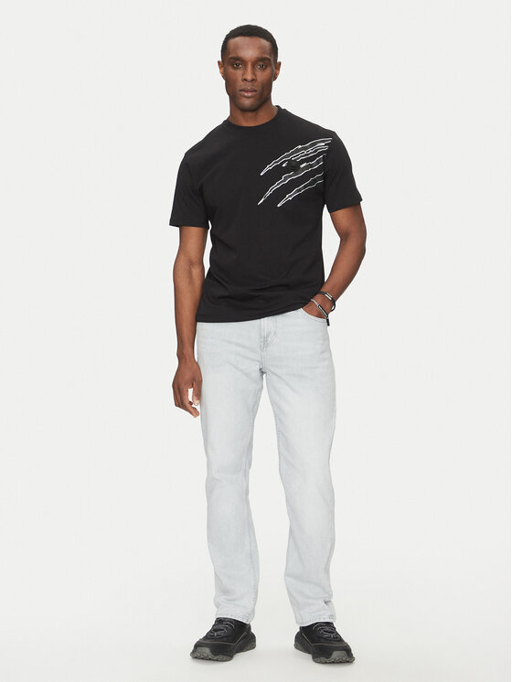 Plein Sport Plein Sport Футболка SAEC MTK8019 STE001N Чорний Regular Fit