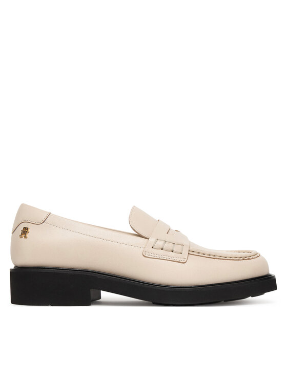 Tommy Hilfiger Loafers Tommy Hilfiger Elettra Penny Leather FW0FW09360 Εκρού