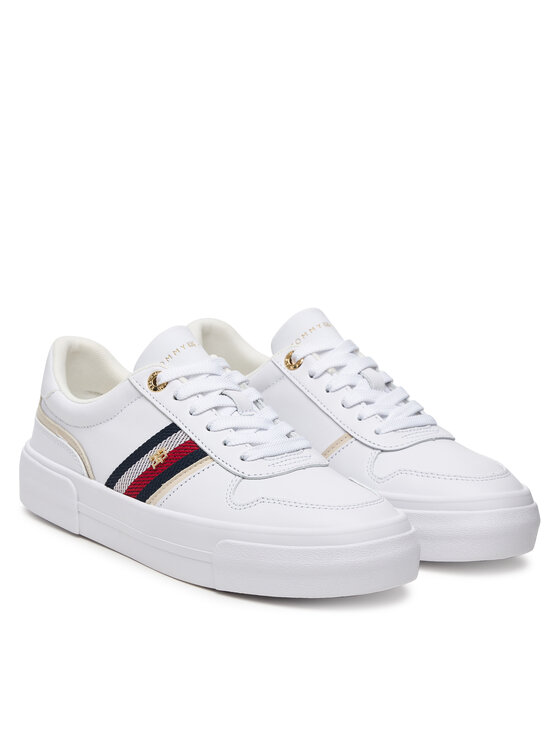 Tommy Hilfiger Sneakers Tommy Hilfiger Th Platform Vulc Leather FW0FW09603 Alb