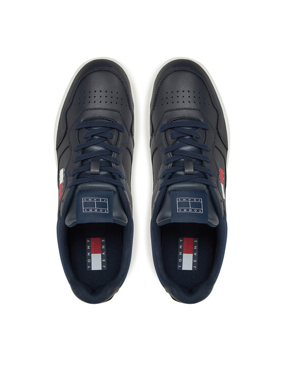 Tommy Jeans Snīkeri Tommy Jeans (New) Tjm Cupsole Leather Ess EM0EM01443 Tumši zils