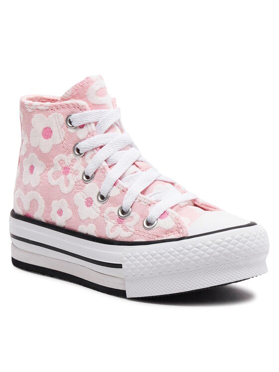 Converse Кецове Converse Chuck Taylor All Star Lift Platform Floral Embroidery A06325C Розов