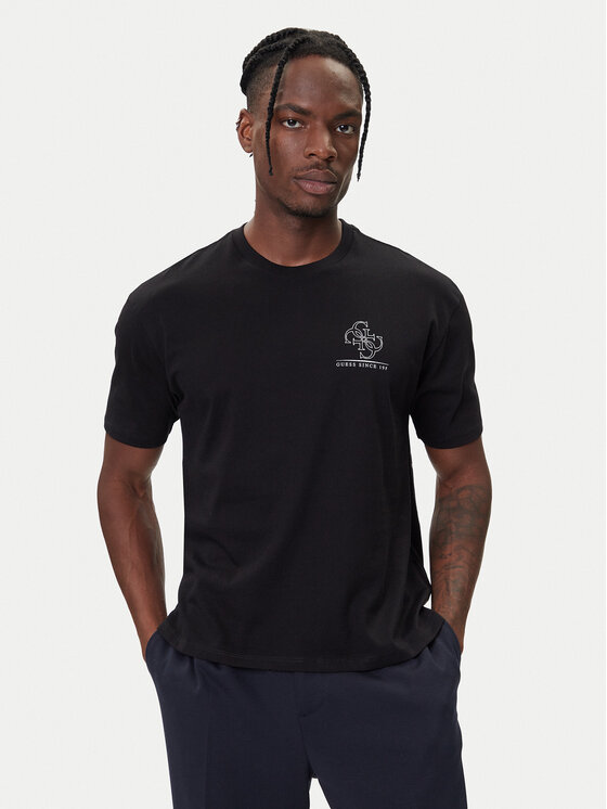 Guess Guess Camiseta M5BI56 KBZV1 Negro Relaxed Fit
