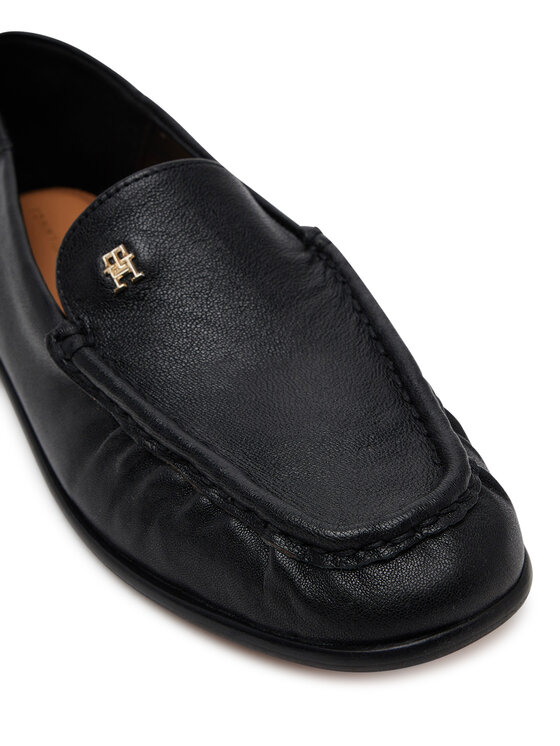 Tommy Hilfiger Mokasini Tommy Hilfiger Soft Leather Squared Toe Loafer FW0FW08412 Črna