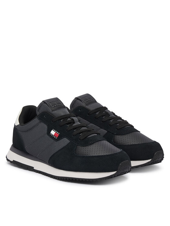 Tommy Jeans Laisvalaikio batai Tommy Jeans Tj Runner Flag Mix EM0EM01774 Juoda