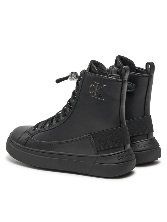 Calvin Klein Jeans Polokozačky Calvin Klein Jeans Lace-Up Bootie V3A5-80988-1355 M Černá