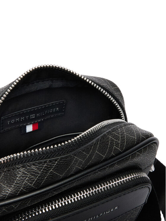 Tommy Hilfiger Maža rankinė Tommy Hilfiger Th Flag Monogram Mini Reporter AM0AM14138 Juoda