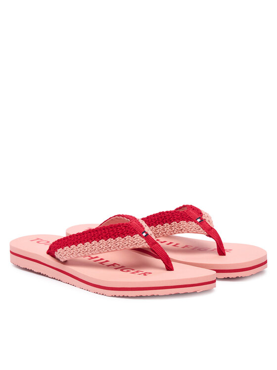 Tommy Hilfiger Japonki Tommy Hilfiger CROCHET SUMMER SANDA FW0FW09417 Różowy