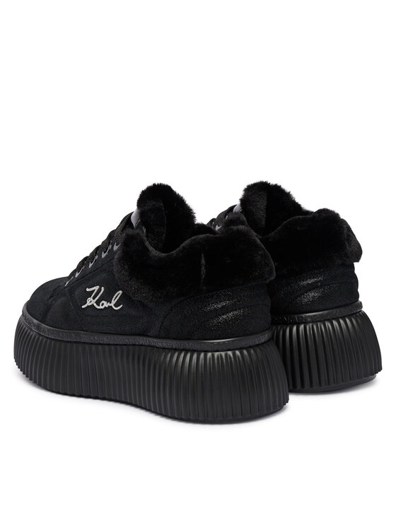 KARL LAGERFELD Sneakersy KARL LAGERFELD Kreeper Lo KL42312L Czarny