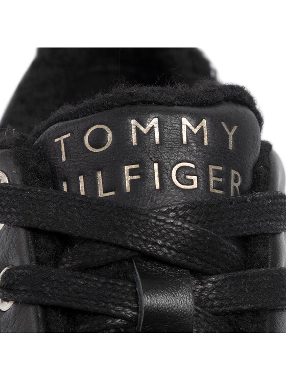 Tommy Hilfiger Sneakersy Tommy Hilfiger Cosy Lace Leather Sneaker FW0FW04538 Čierna
