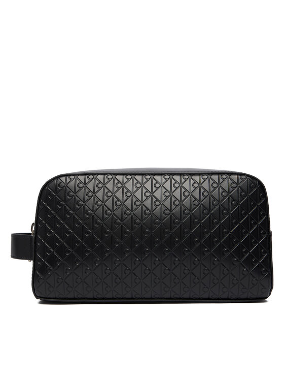 Calvin Klein Kosmetyczka Calvin Klein Embossed Emblem Washbag LV04D1146G Czarny