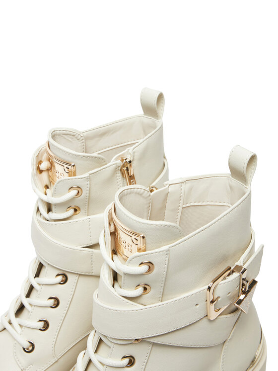 Guess Botines planos Guess Olsy FLFOLS ELE10 Écru