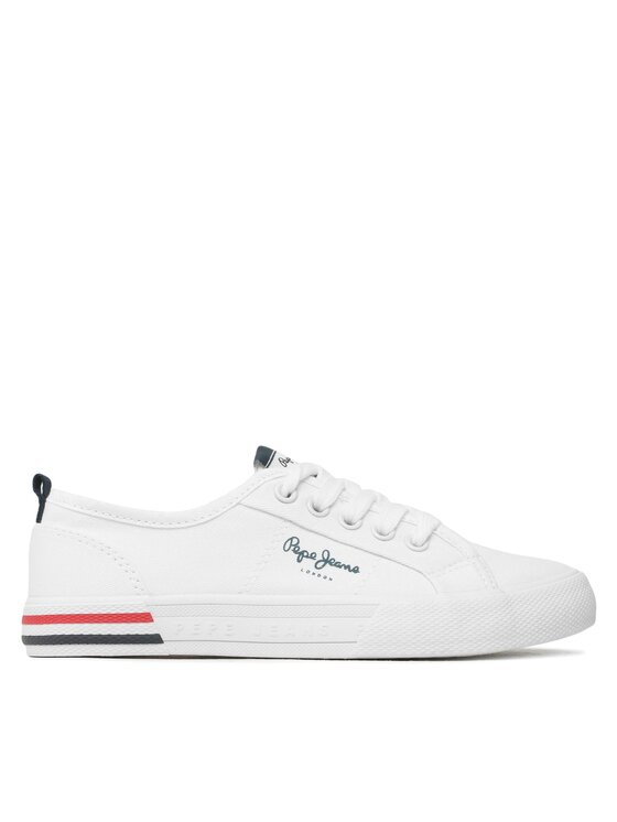 Pepe Jeans Гуменки Pepe Jeans Brady Basic Boy PBS30549 Бял