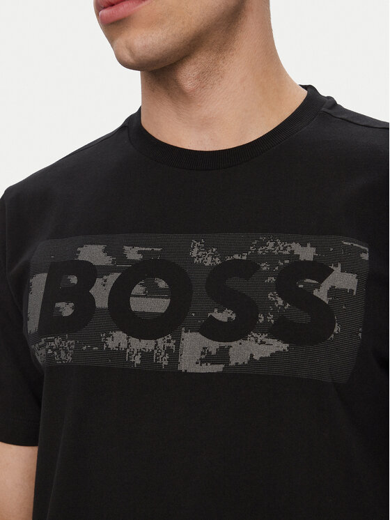 BOSS BOSS Camiseta Ts Globe Logopattern 50559363 Negro Regular Fit