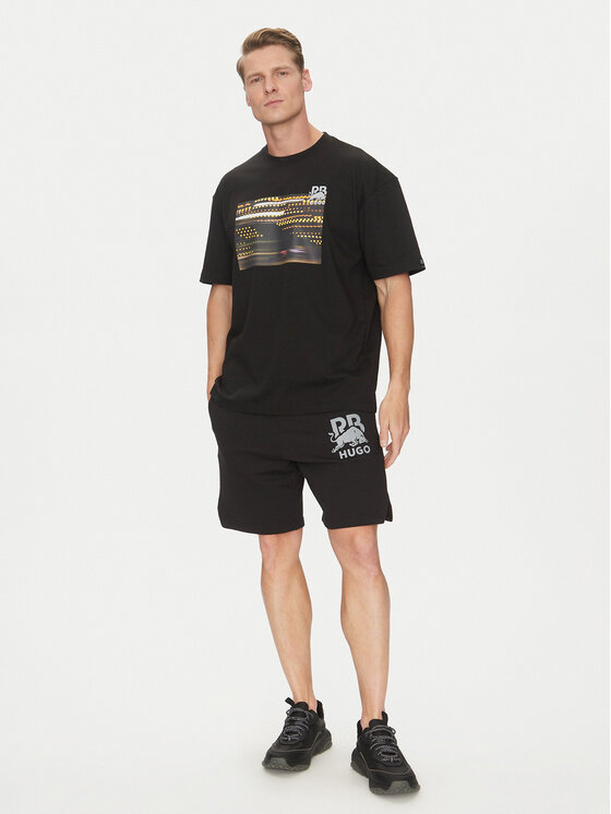 HUGO HUGO Футболка Daveley_RB 50545125 Чорний Regular Fit