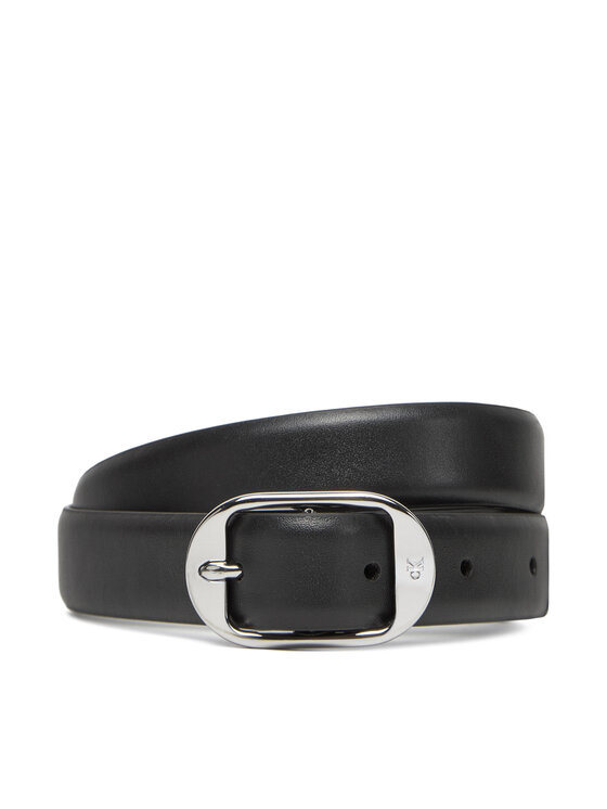 Calvin Klein Sieviešu josta Calvin Klein Forged Pin Belt 25Mm LV04K7014G Melns