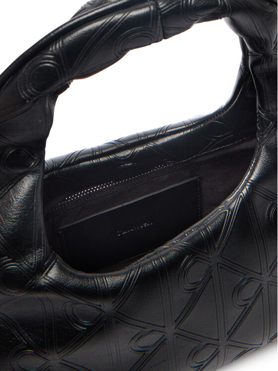 Calvin Klein Torbica Calvin Klein Emblem Aop Puffer Bag With Strap LV04F3200G Crna