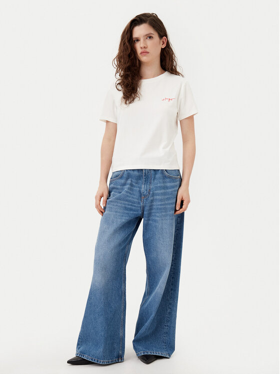 HUGO HUGO Футболка 50534300 Білий Regular Fit