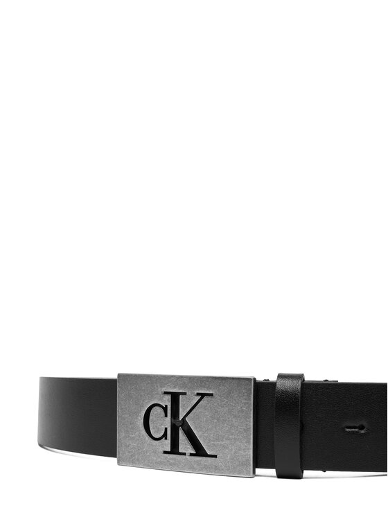 Calvin Klein Moški pas Calvin Klein Ck Plaque Smooth 35Mm LV04D7043G Črna