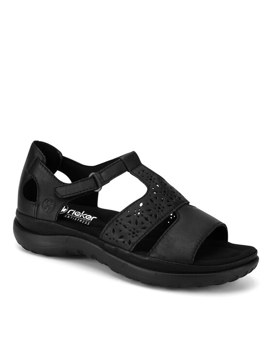 Rieker Sandały Rieker 64865-01 Czarny