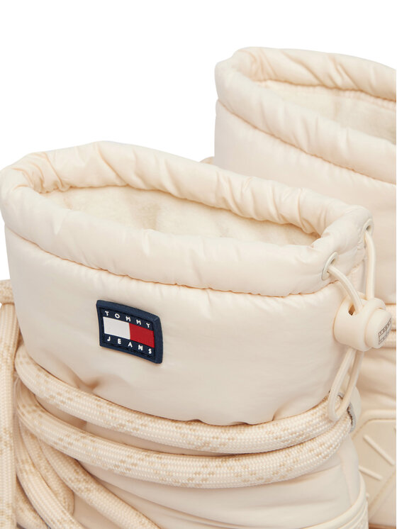 Tommy Jeans Čizme za snijeg Tommy Jeans Tjw Platform Nylon Snowboot Wl EN0EN03163 Krem