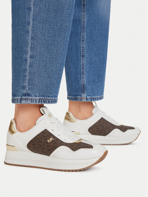 MICHAEL Michael Kors Sneakersy MICHAEL Michael Kors Raina Trainer 43R4RNFSAB Biały