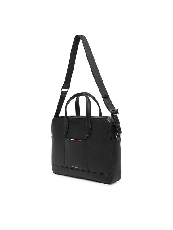 Tommy Hilfiger Geantă pentru laptop Tommy Hilfiger Th Central Slim Computer Bag AM0AM13484 Negru