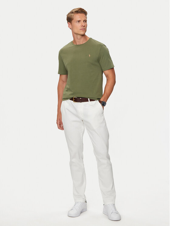 Polo Ralph Lauren Polo Ralph Lauren T-shirt 710671438389 Zelena Custom Slim Fit