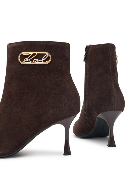 KARL LAGERFELD Členková obuv KARL LAGERFELD Sienna KL32747 Tmavo hnedá