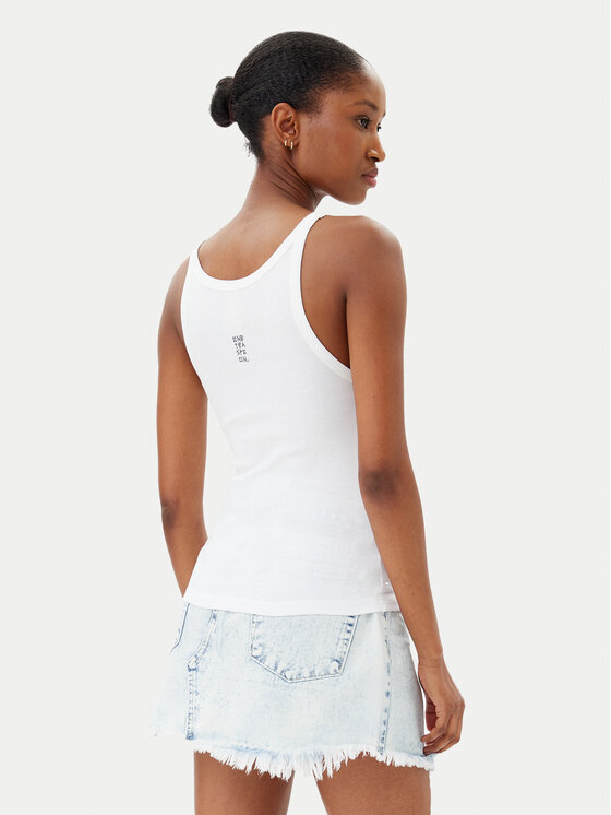 One Teaspoon One Teaspoon Топ Fine 26605 Білий Slim Fit