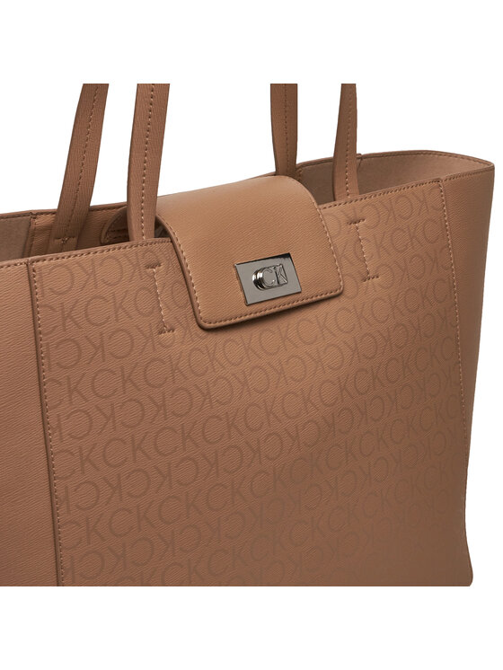 Calvin Klein Táska Calvin Klein Ck Push Medium Shopper K60K612147 Barna