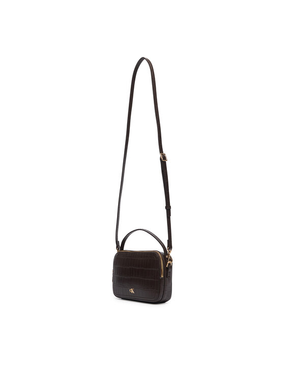Calvin Klein Geantă Calvin Klein Ck Croc Camera Bag LV04F3905G Maro închis