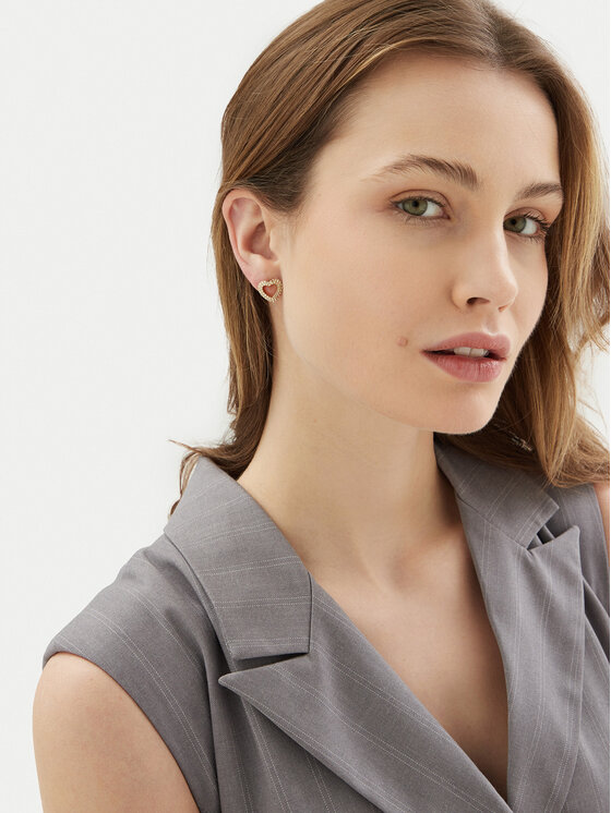 Guess Naušnice Guess JUBE05 028JW Zlatá