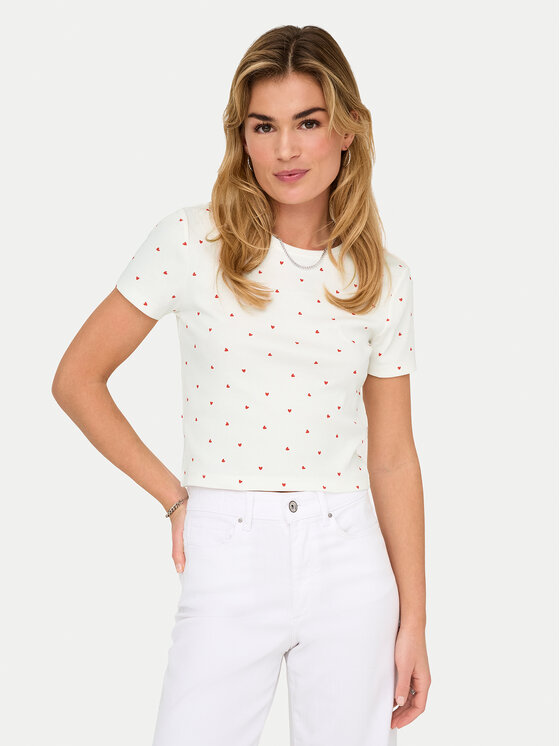ONLY ONLY Camiseta Fenja 15347986 Blanco Slim Fit