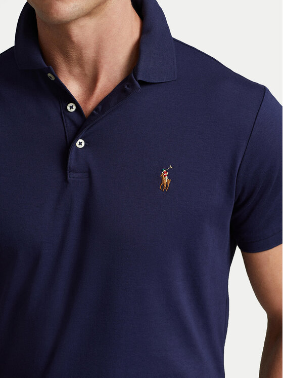 Polo Ralph Lauren Polo Ralph Lauren Поло 710713130006 Cиній Custom Slim Fit