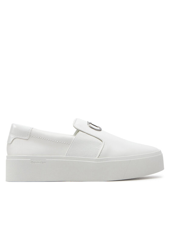 Calvin Klein Zapatillas de tenis Calvin Klein Flatform Cup Slip On Re Lock Lth HW0HW02057 Blanco