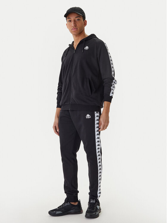 Kappa Kappa Majica dugih rukava Banda Zamin 3 331U3ZW Crna Regular Fit