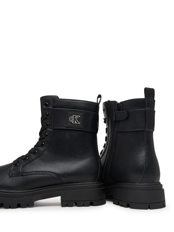 Calvin Klein Trapery Calvin Klein Lace-Up Bootie V3A5-83420-1355 Czarny