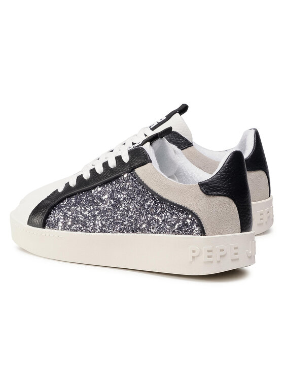 Pepe Jeans Sneakersy Pepe Jeans Brixton Glam PLS31023 Strieborná