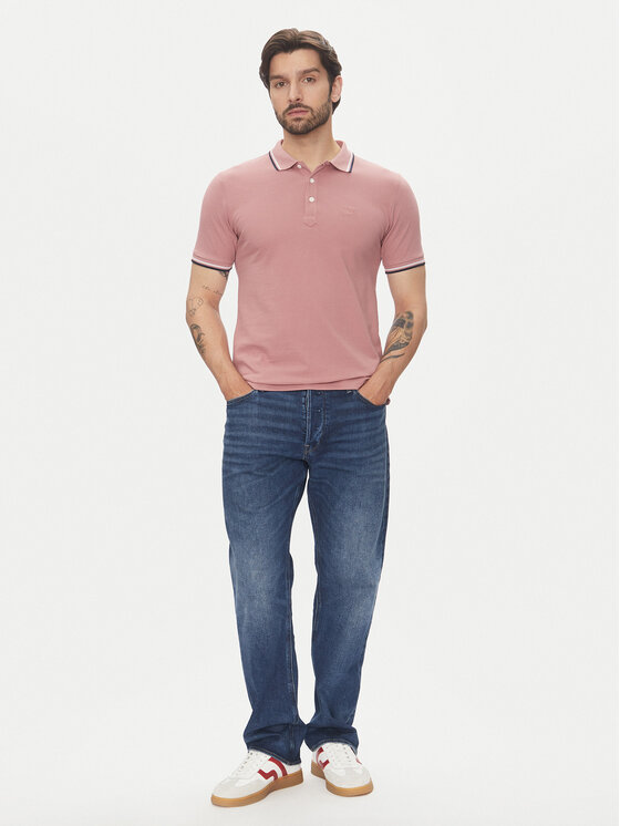 Lindbergh Lindbergh Polo marškinėliai 30-404010 Rožinė Relaxed Fit
