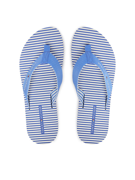 Tommy Hilfiger Σαγιονάρες Tommy Hilfiger Th Ithaca Stripe Summer Sandal FW0FW09192 Μπλε