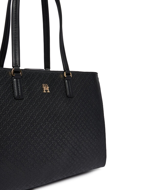 Tommy Hilfiger Soma Tommy Hilfiger Th Daily Tote Mono AW0AW18417 Melns