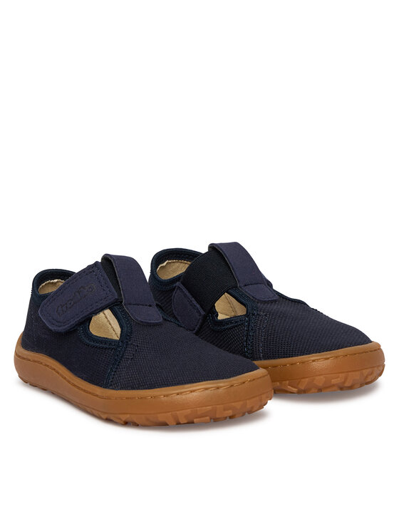 Froddo Тапочки Froddo Barefoot Canvas T-Bar G1700439 M Cиній