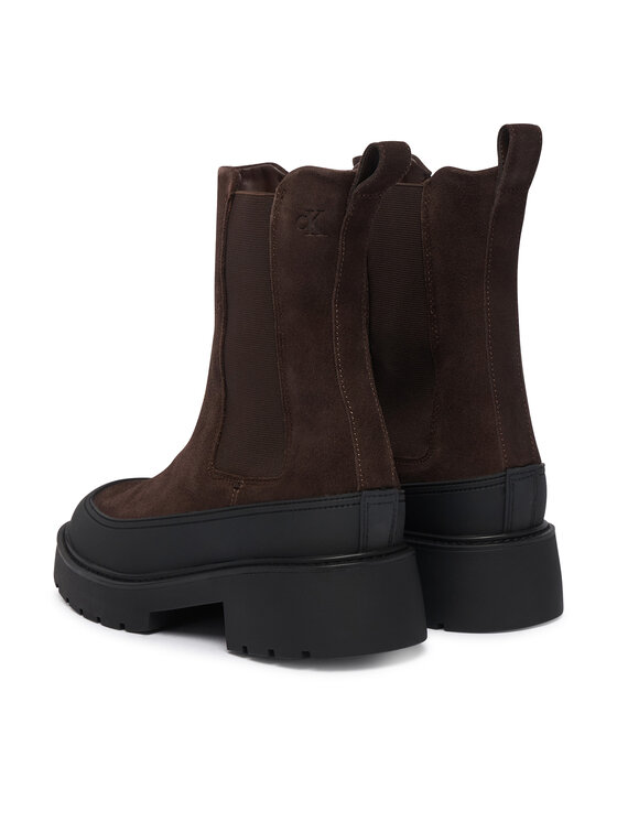 Calvin Klein Členková obuv s elastickým prvkom Calvin Klein HW0HW03203 Hnedá