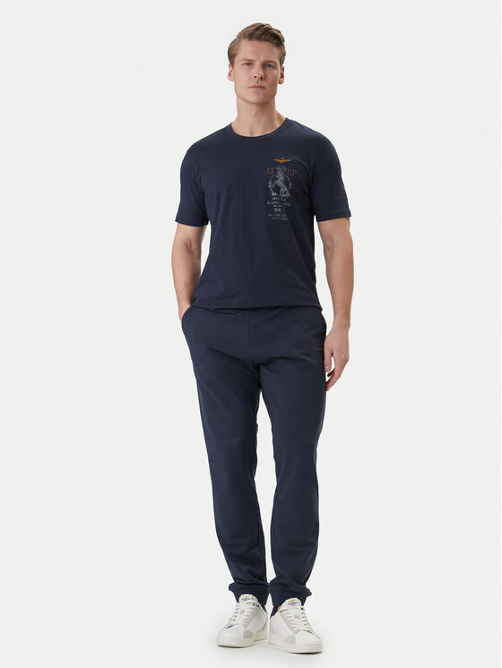 Aeronautica Militare Aeronautica Militare Camiseta 261TS2543UJ00686 Azul marino Regular Fit