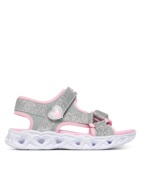 Skechers Босоніжки Skechers S-Lights: Heart Lights Sandal - Sugar Sparks 303114L/SLPK Срібний