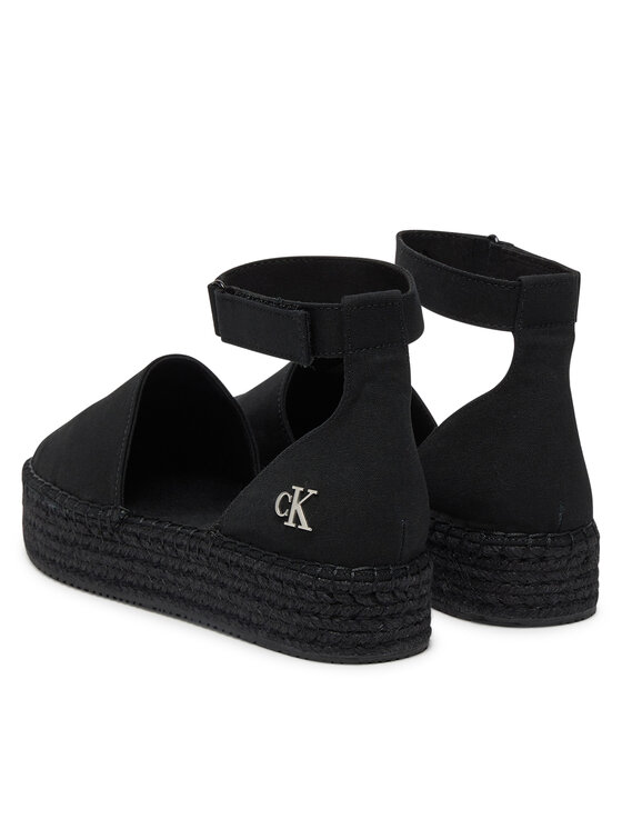 Calvin Klein Jeans Espadrile Calvin Klein Jeans Flatform Espadrille Sling Mg YW0YW01735 Crna