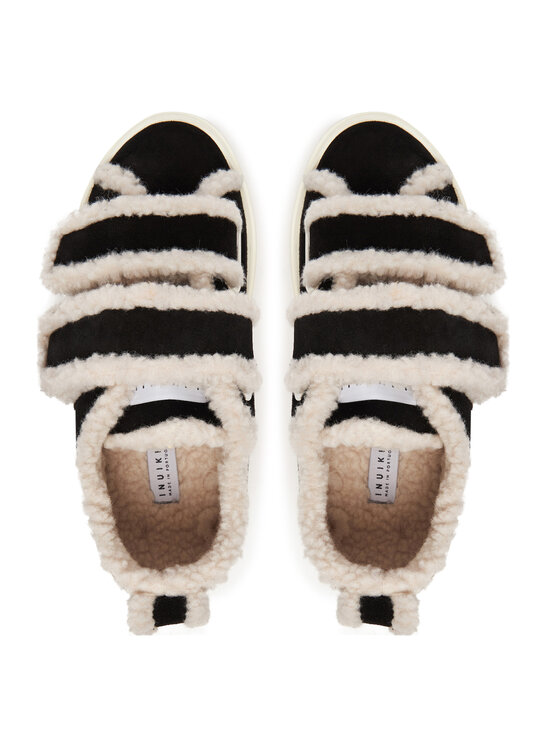 Inuikii Снікерcи Inuikii Shearling Low Velcro 1001.001.0231 Чорний