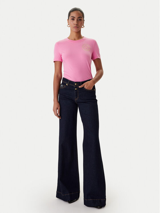 Versace Jeans Couture Versace Jeans Couture Camiseta 80HAHT02 CJ03T Rosa Slim Fit