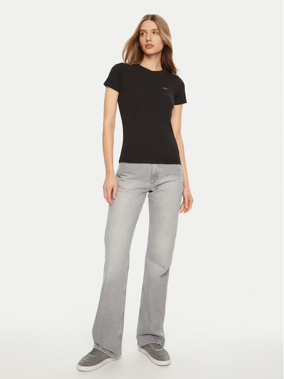 Guess Jeans Guess Jeans Футболка W5RI52 J1314 Чорний Regular Fit