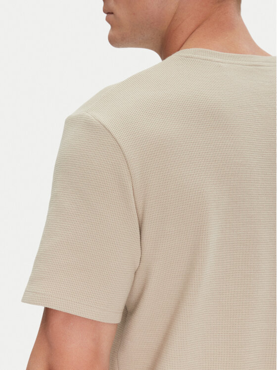 BOSS BOSS Футболка Waffle 50535891 Бежевий Regular Fit